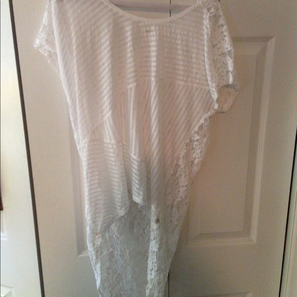 XS white free people top